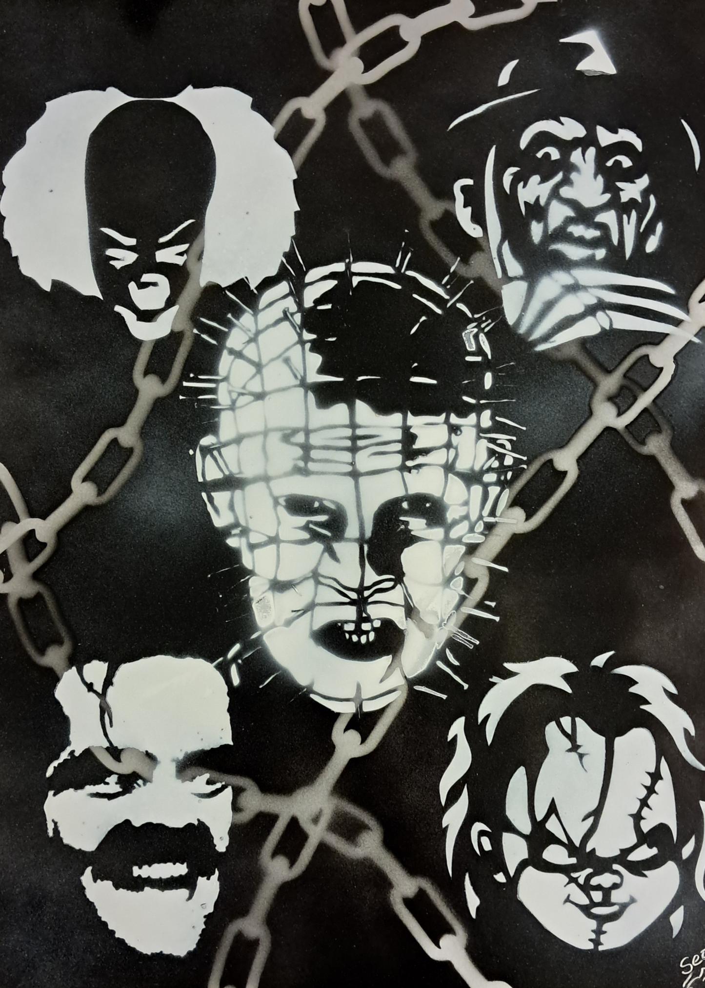 Horror Spray Paint Art Print