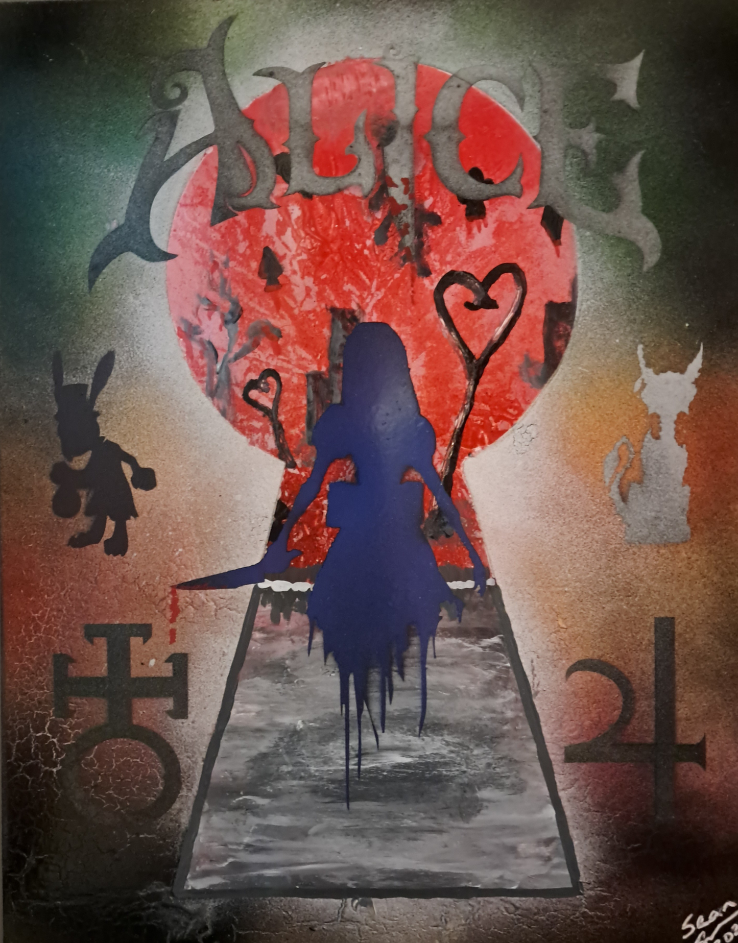Alice Spray Paint Art Print