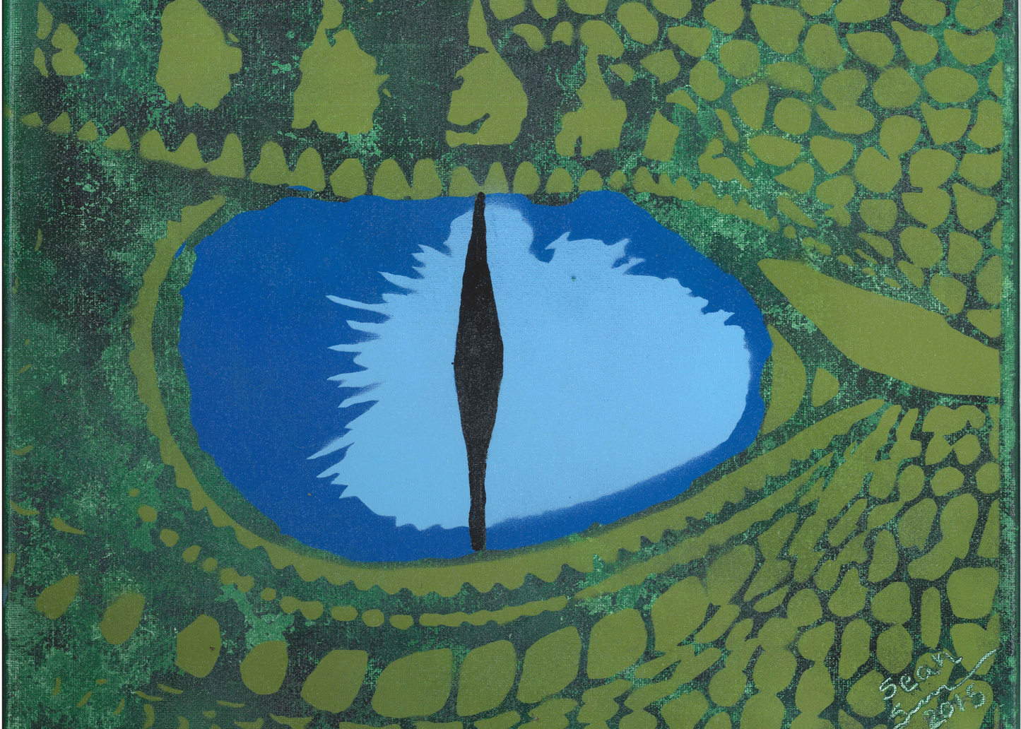 Dragon Eye Spray Paint Art Print