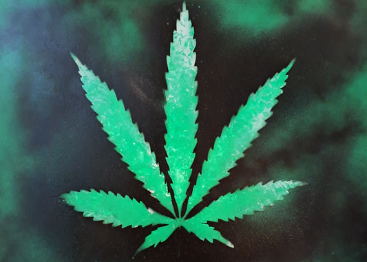 Pot Leaf Spray Paint Art Print