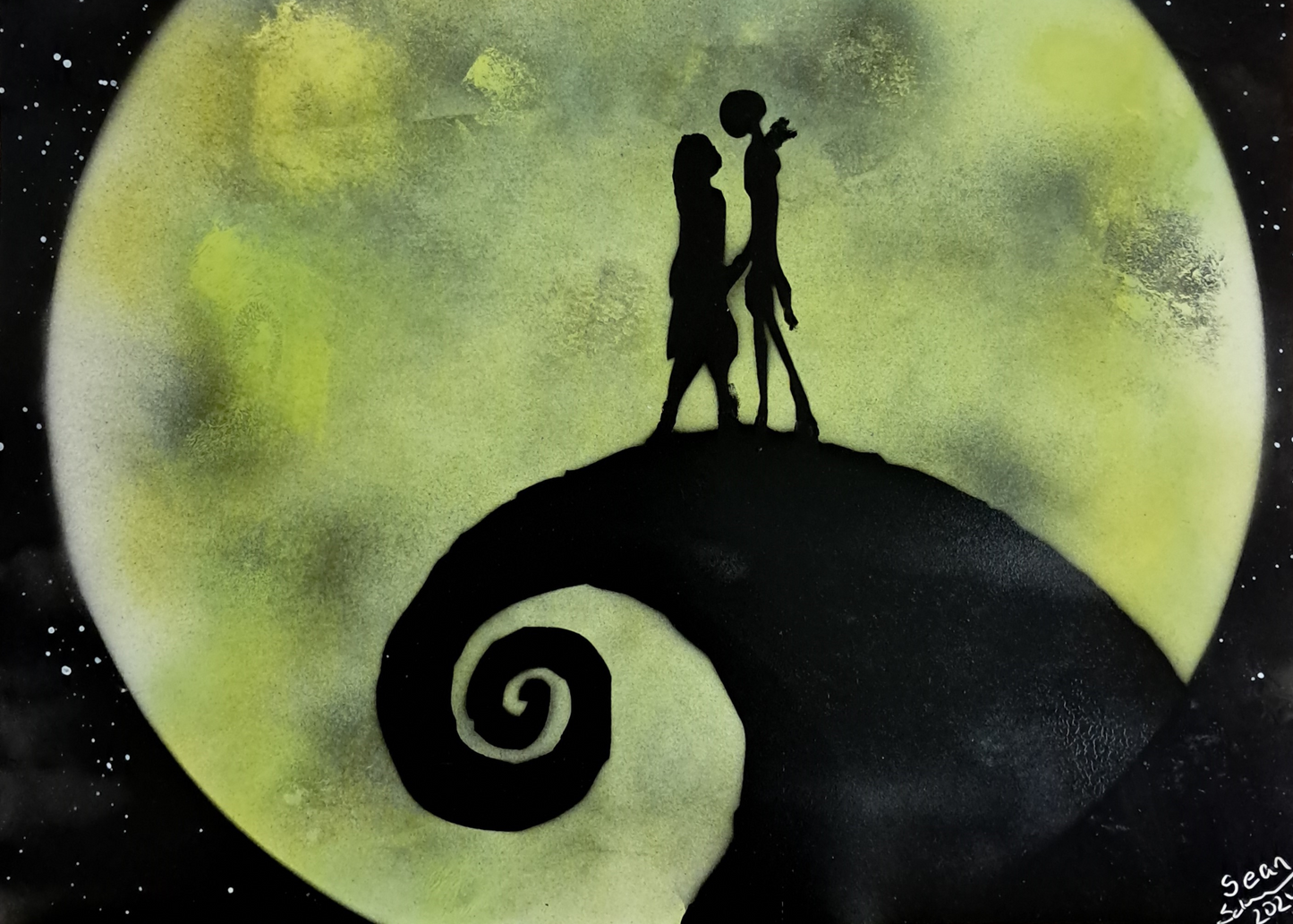 Nightmare Before Christmas Spray Paint Art Print