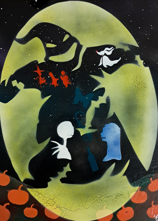 Oogie Boogie Spray Paint Art Print
